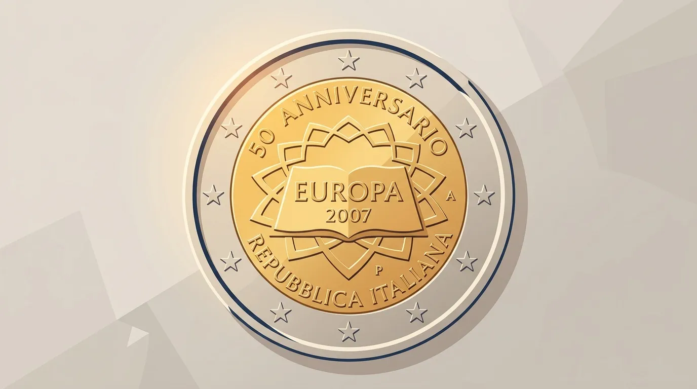 Pièce de 2 euros italienne 50e anniversaire Traité de Rome