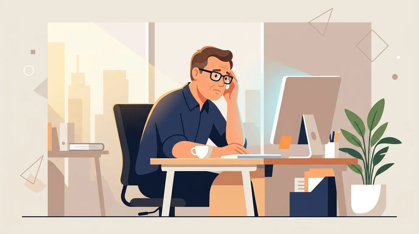 Homme travaillant &agrave; son ordinateur dans un bureau moderne