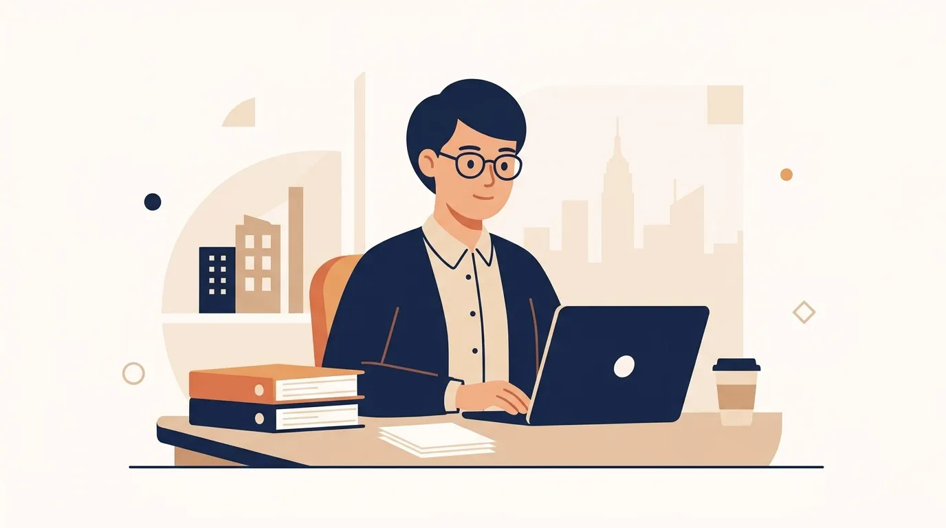 Homme avec lunettes travaillant sur ordinateur portable au bureau