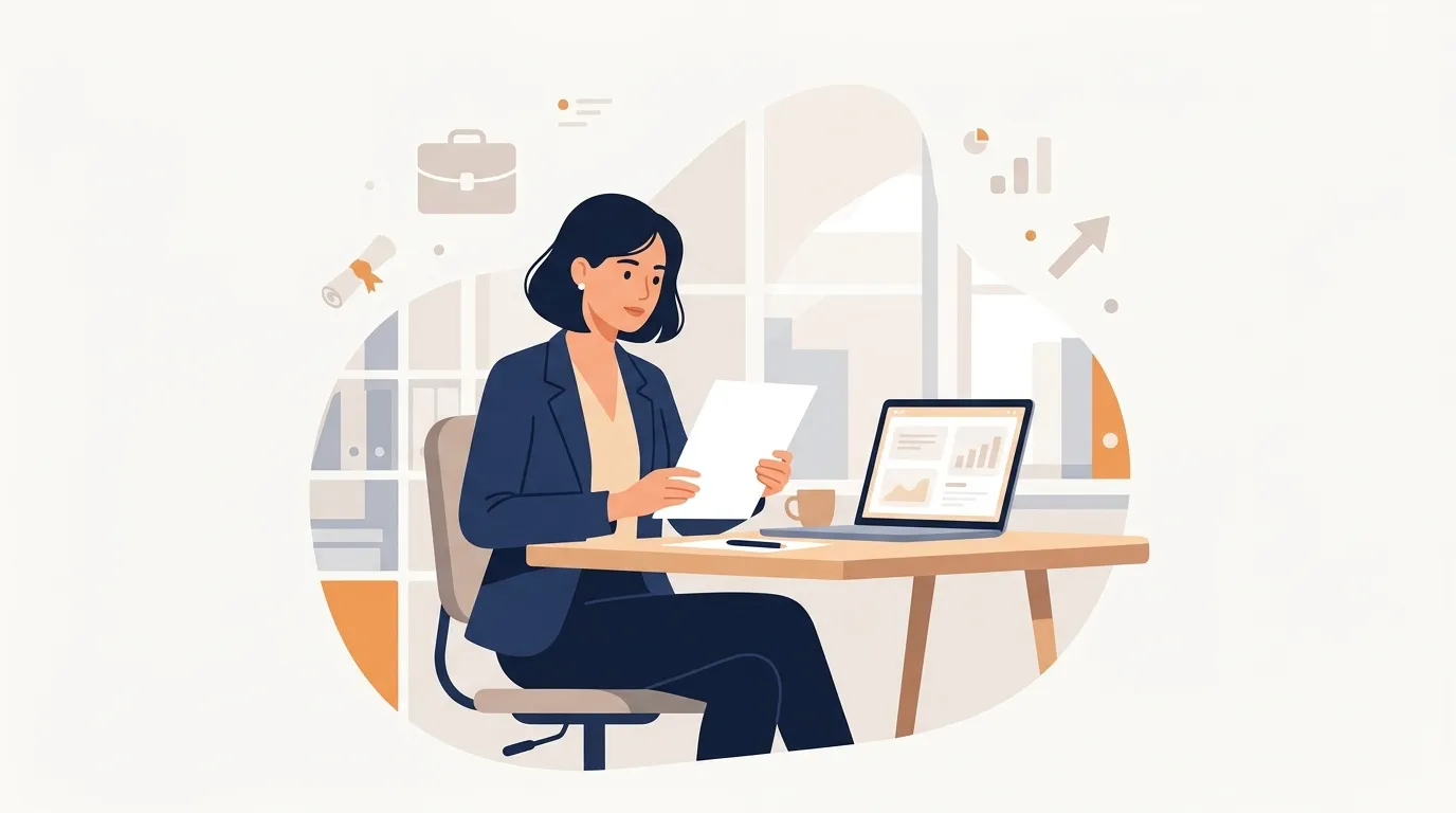 Femme d'affaires travaillant sur ordinateur portable au bureau