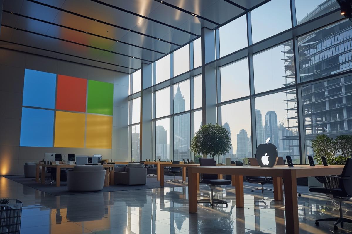 Microsoft proche de battre Apple en capitalisation boursière : un record en vue